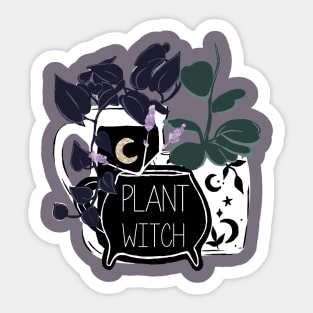 Plant Witch, Witch Lady Plant Lover Sticker